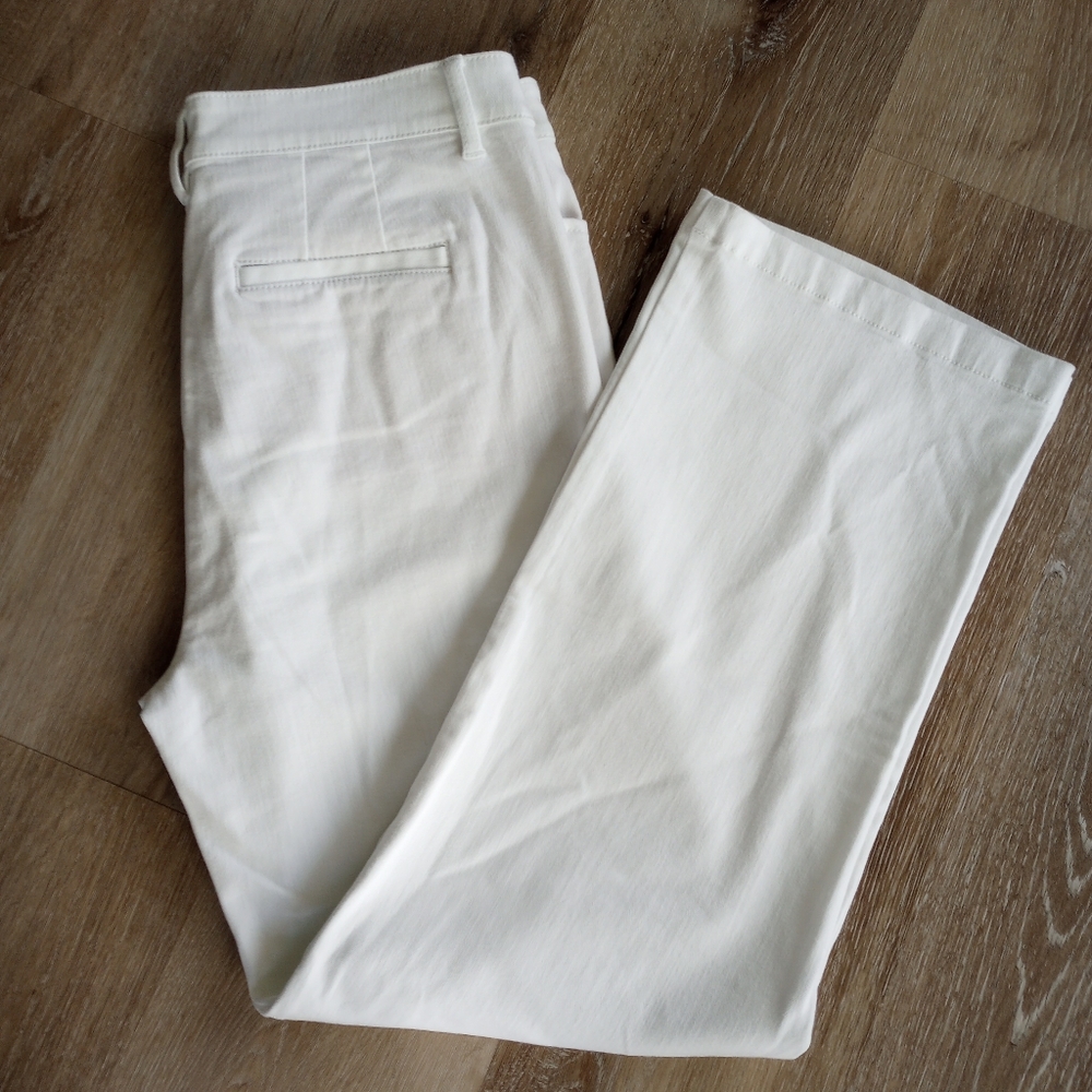 J.Jill High-waisted White Jeans Denim Trousers Size 12 P